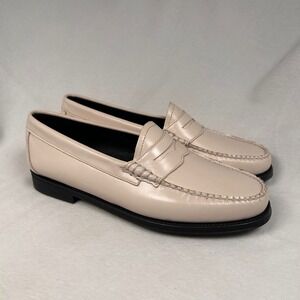 G.H. Bass & Co. Cream Leather Penny Loafers